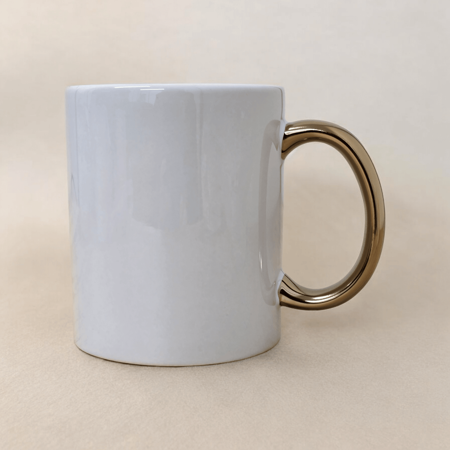 11oz Gold Handled Ceramic Mug & Smash Proof Box - Mackie Direct