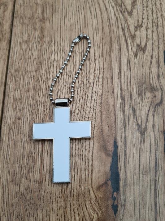 Sublimation Metal Cross Car Charm