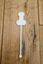 Load image into Gallery viewer, Acrylic Willy Shaped Drink Stirrer
