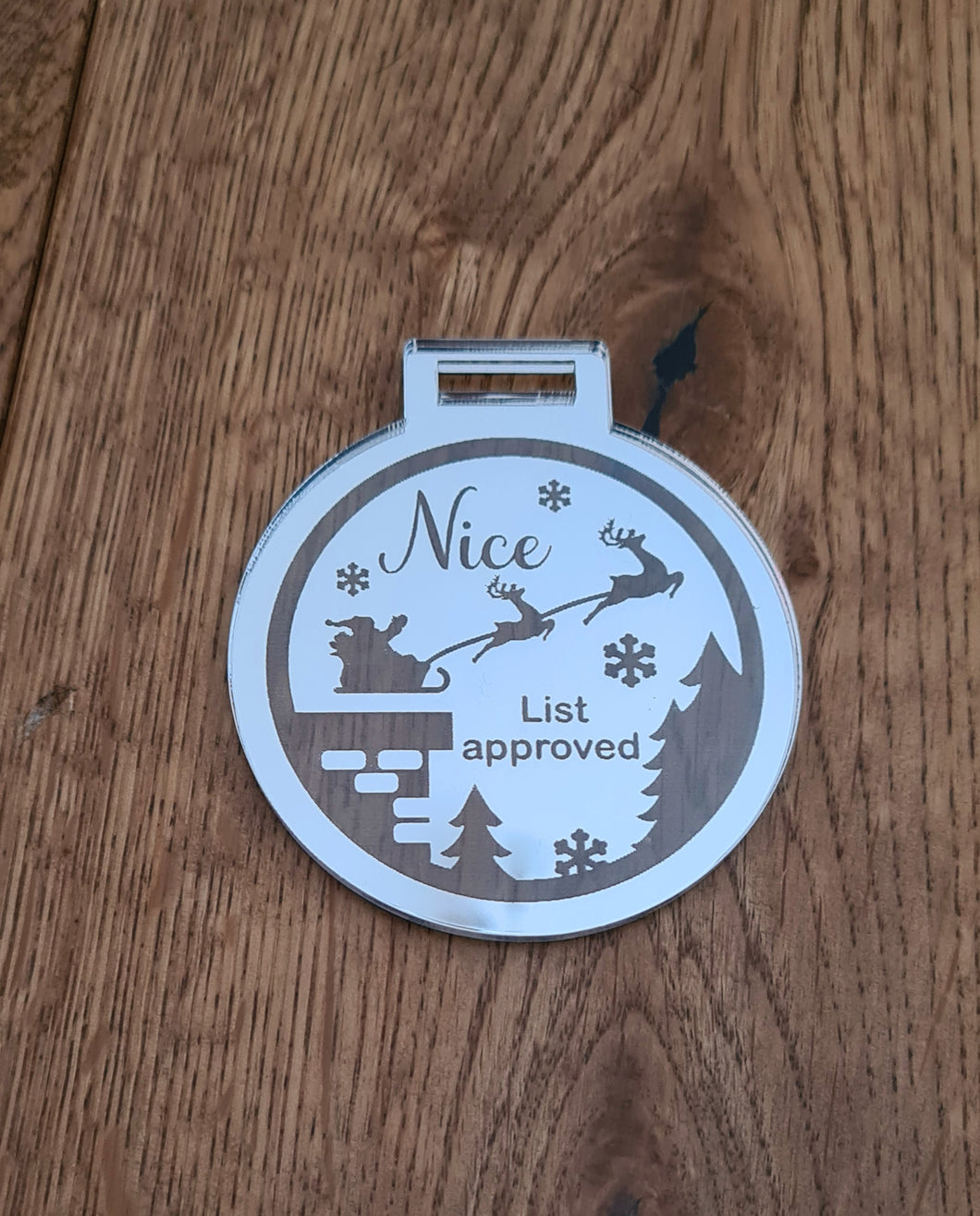 Acrylic Nice List Medal