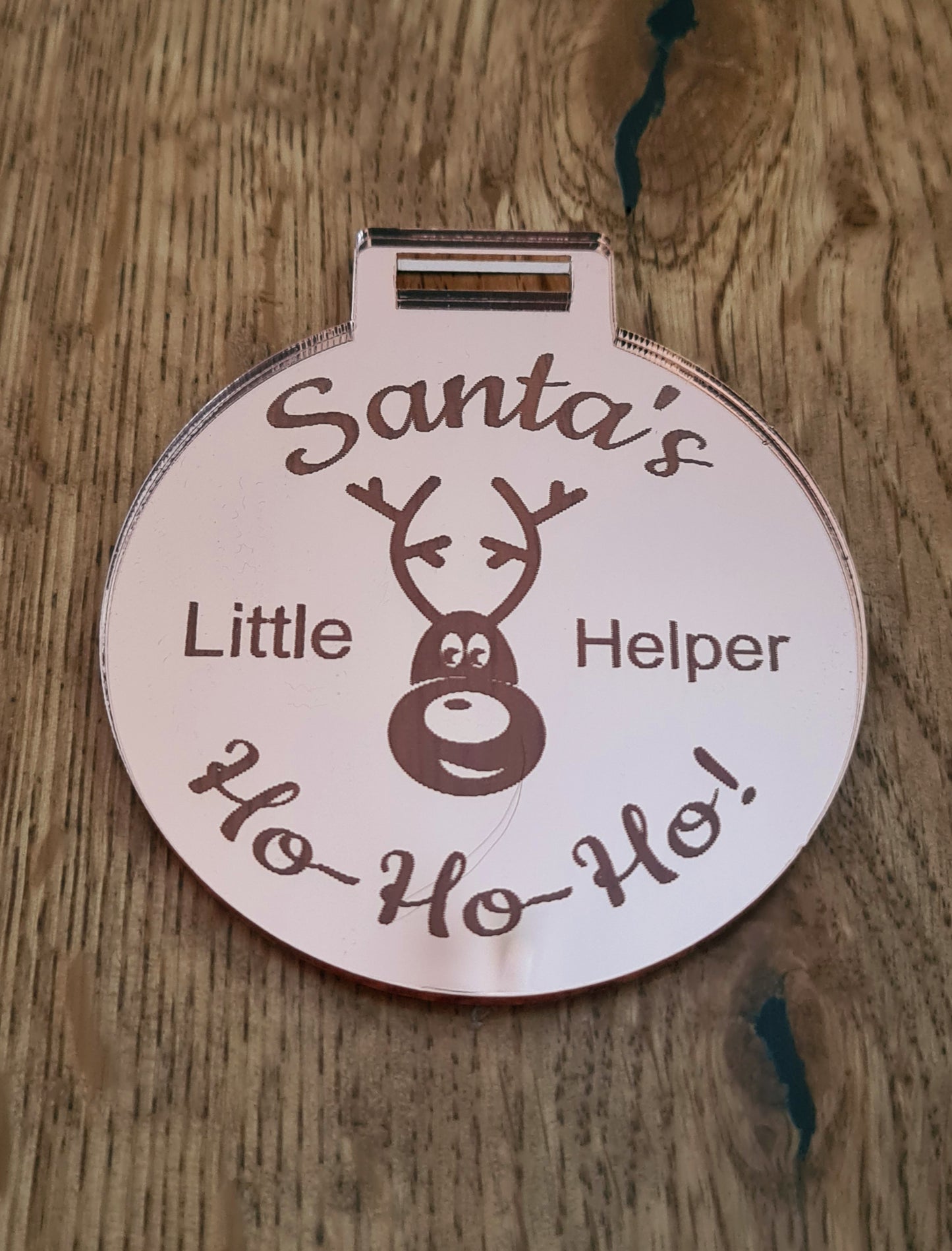 Acrylic Santa's Little Helper Medal