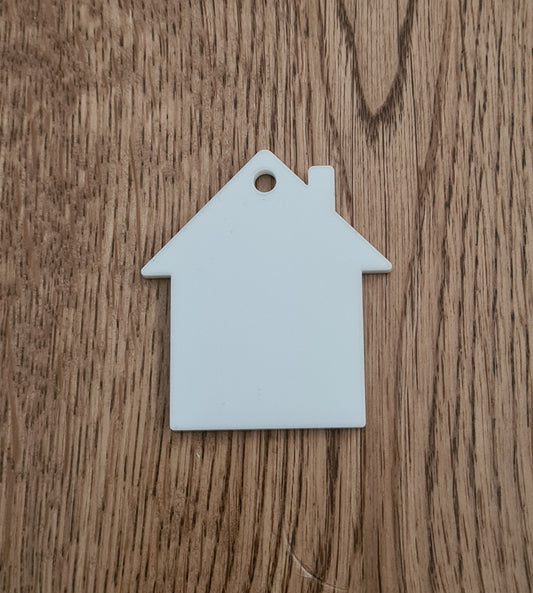 Acrylic Keyrings - House Shape - Mackie Direct