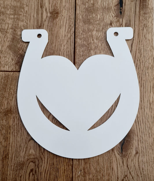 Acrylic Heart & Horseshoe Hanging Sign - Mackie Direct