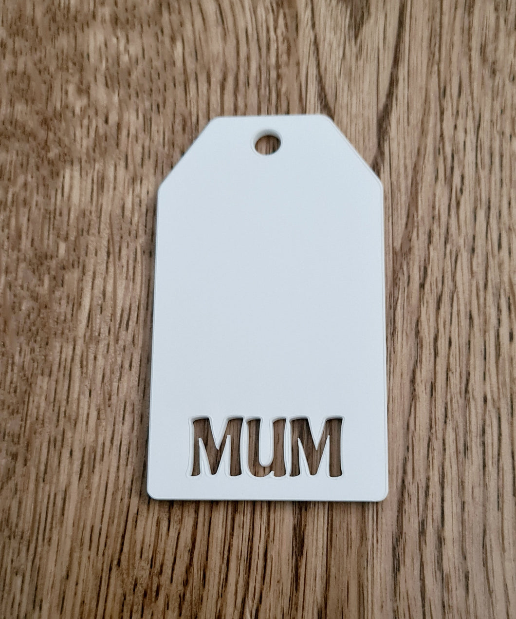 Acrylic MUM Cut Out Rectangle Tag