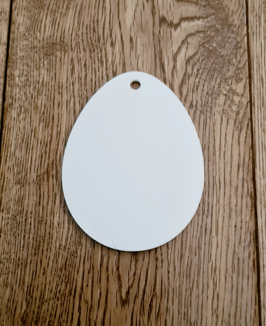 Acrylic Easter Egg Shaped Tag