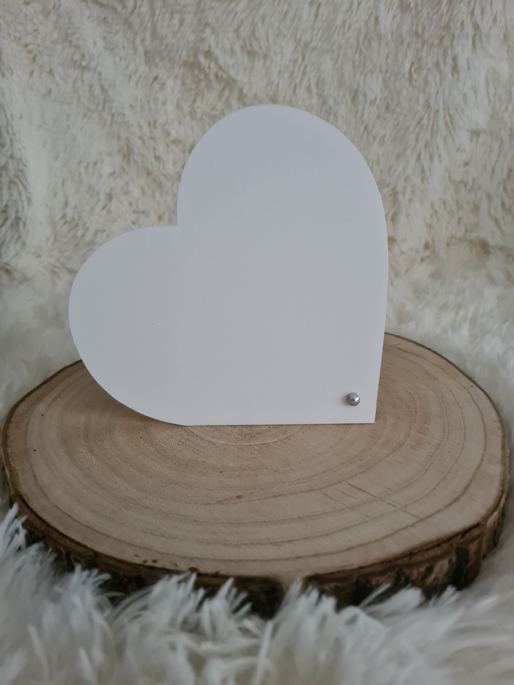 Acrylic Heart Shaped with Pin Stand