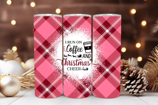 20oz Skinny Tumbler Sublimation Print - Christmas Coffee - Mackie Direct