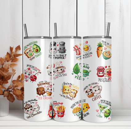 20oz Skinny Tumbler Sublimation Print - You're the - to my - Mackie Direct