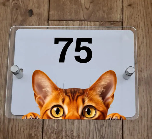 UV Printed Cat Door Sign