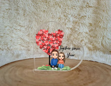 Load image into Gallery viewer, UV Printed Couple Freestanding Heart Acrylic
