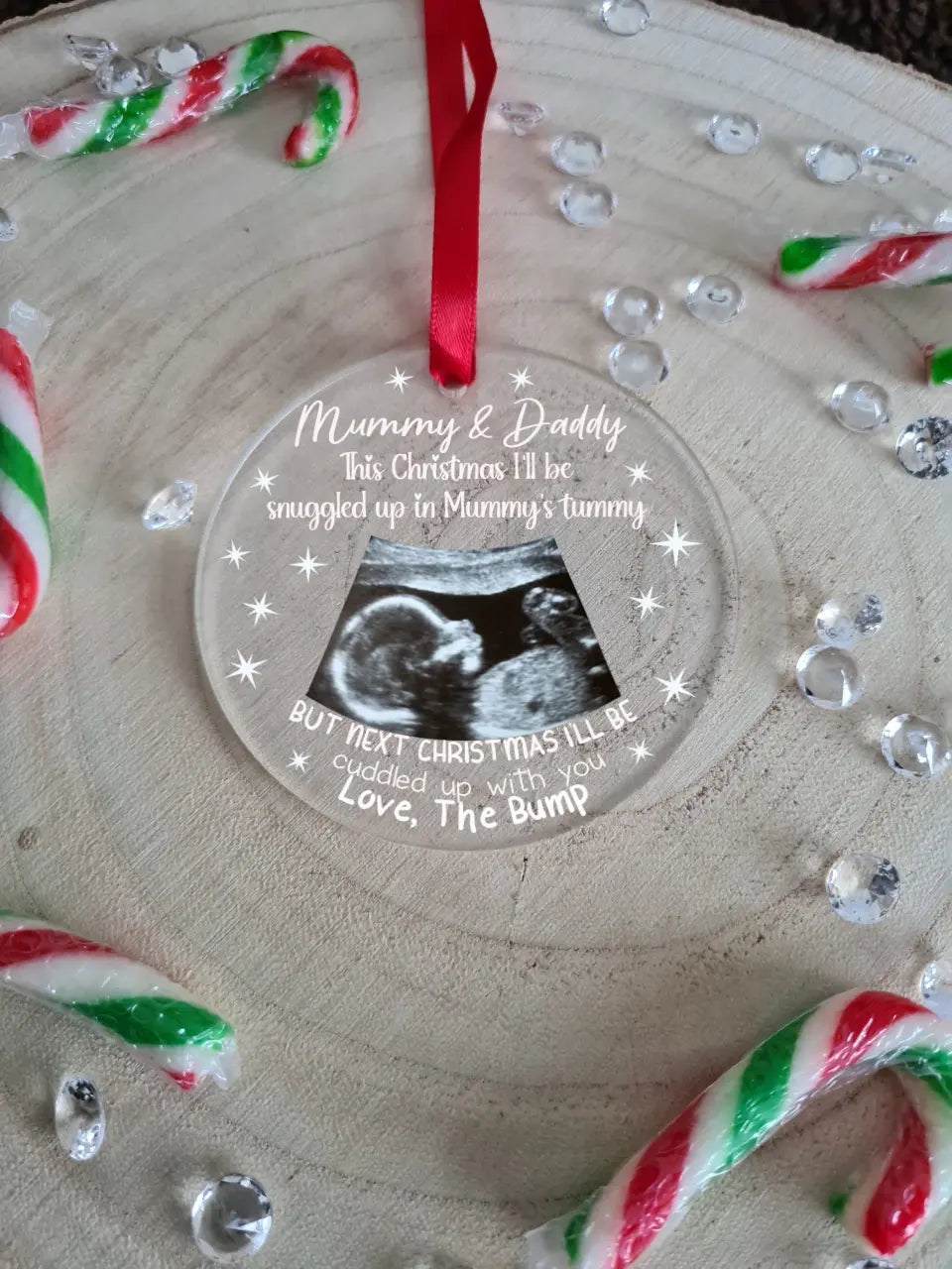 UV printed Baby Bump Bauble