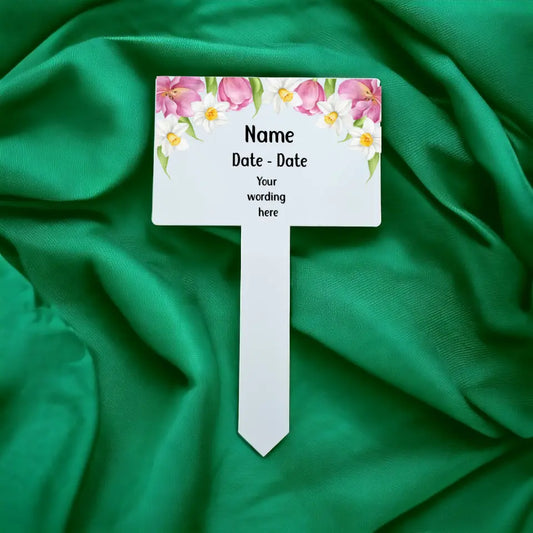 UV Printed Tulip Grave Marker / Stake - Mackie Direct