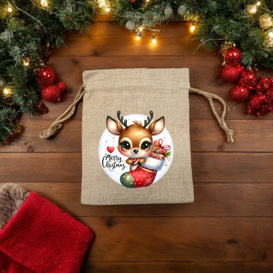 DTF Reindeer Stocking