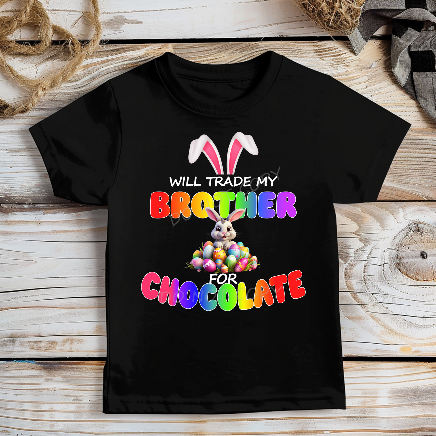 DTF Easter Rainbow Will Trade For Chocolate