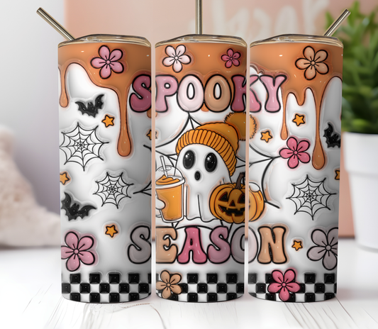 20oz Skinny Tumbler Sublimation Print  - Spooky Season- Mackie Jackie
