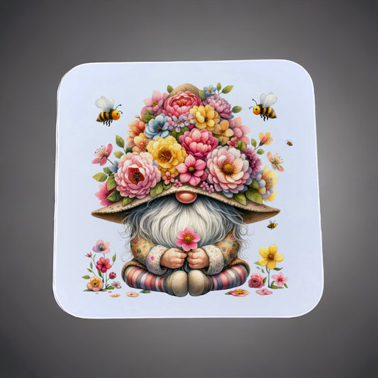 Floral Gonk/Gnome Coaster Sublimation Print - Mackie Direct