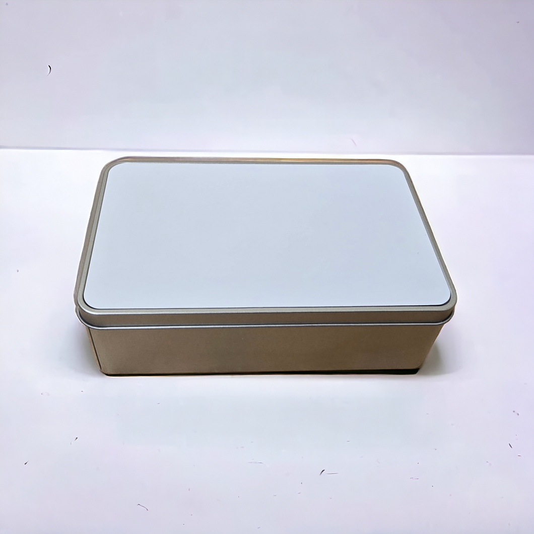 Silver Rectangle Tin with Sublimation Panel