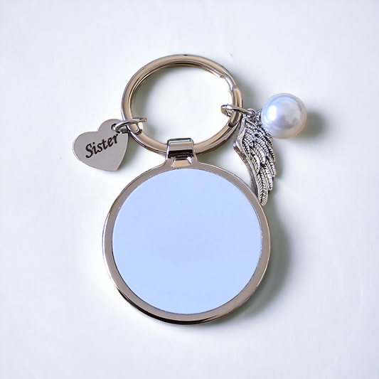 Sublimation Metal Wings Sister Keyring  - Mackie Direct