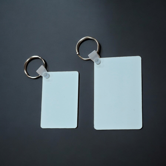 MDF Double Sided Rectangle Shaped Keyrings - Mackie Direct