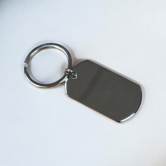 Metal Rectangle keyring for engraving - Mackie Direct