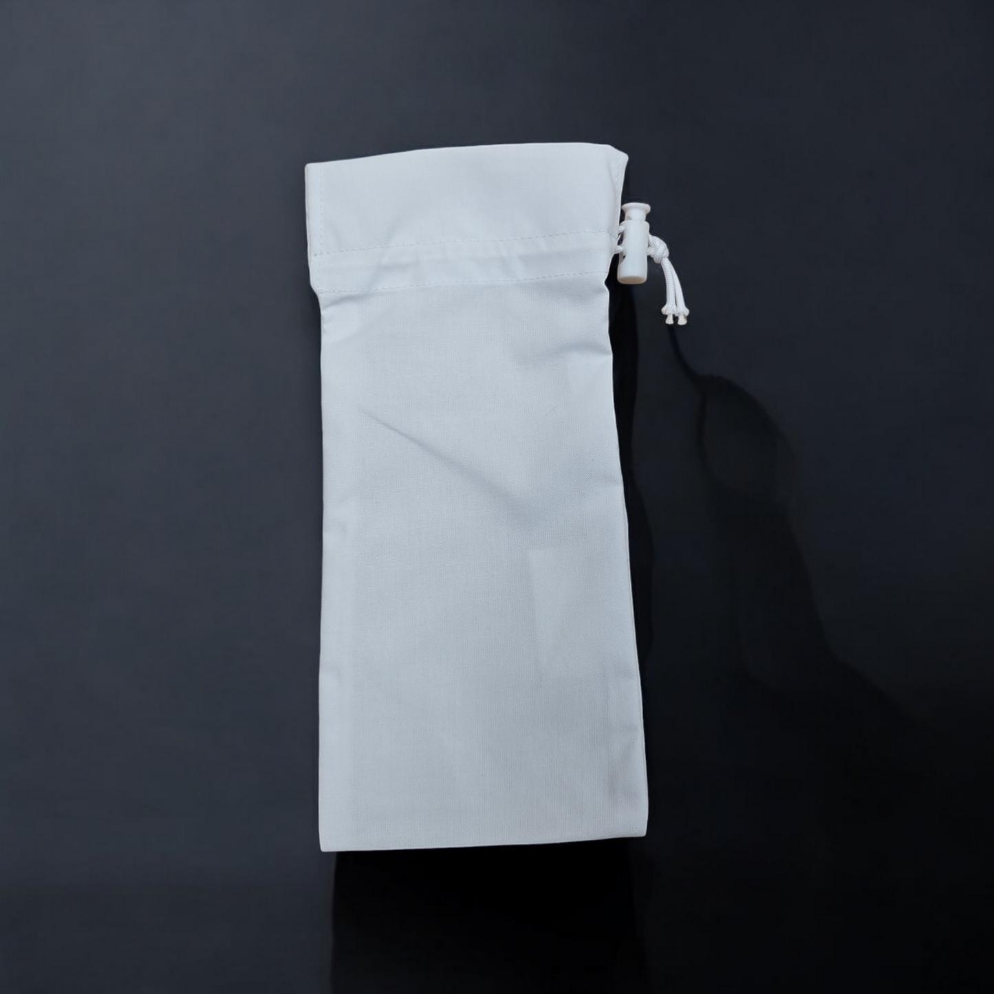 White Drawstring Glasses Pouch-Mackie Direct