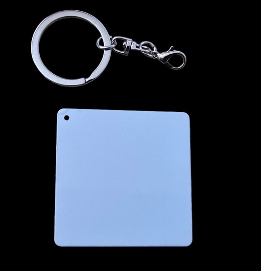 Sublimation Metal Square Keyring - Mackie Direct