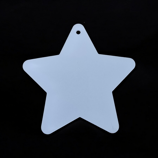 Premium Sublimation Coated Acrylic Large Star Hanging Decoration - Mackie Direct