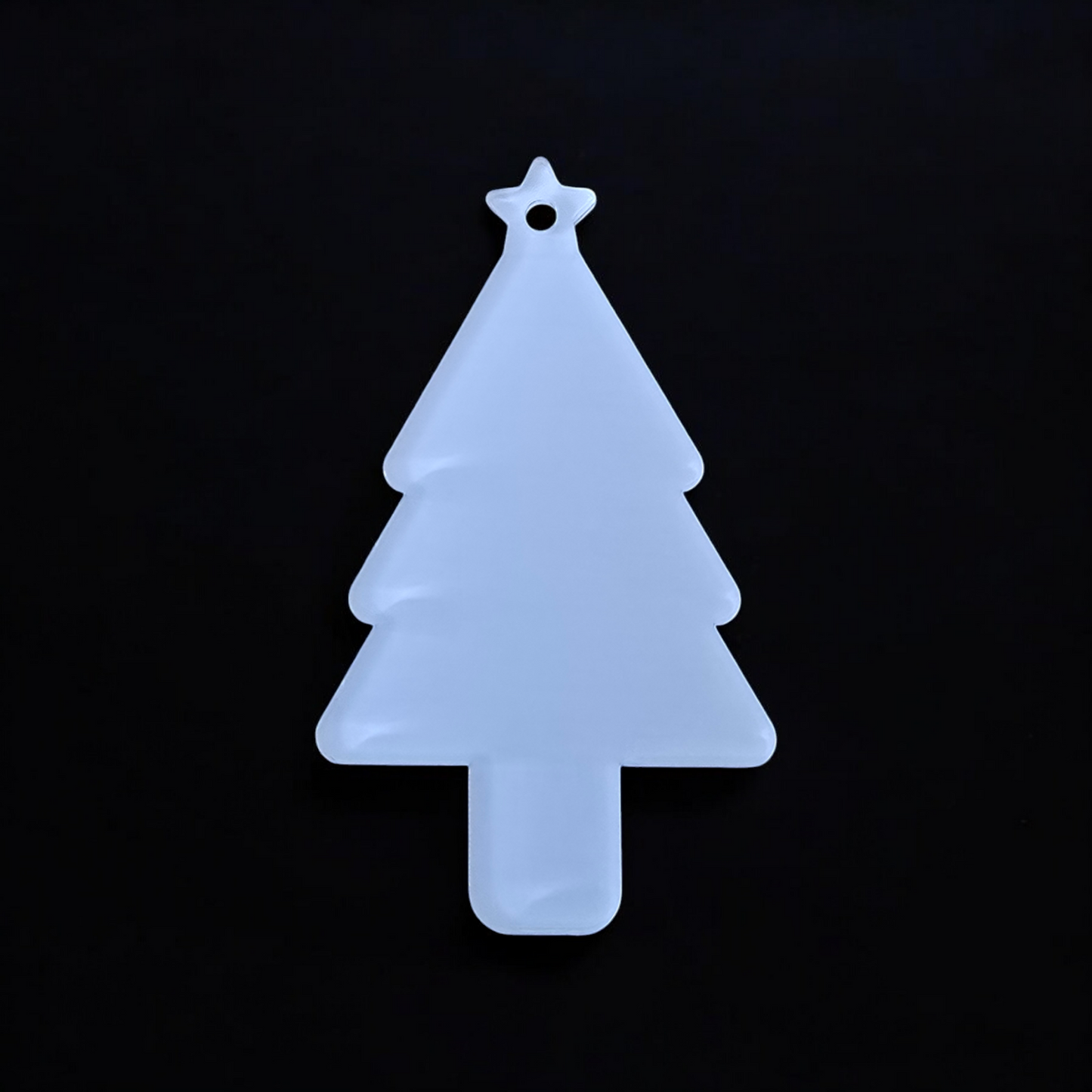 Premium Sublimation Coated Acrylic Tree Shaped Christmas Bauble