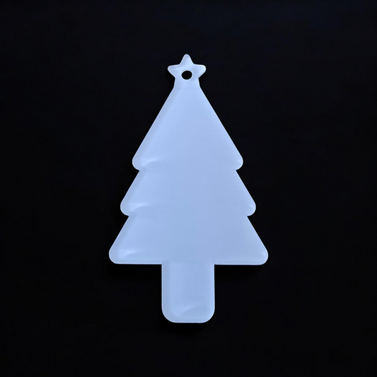 Premium Sublimation Coated Acrylic Tree Shaped Christmas Bauble - Mackie Direct