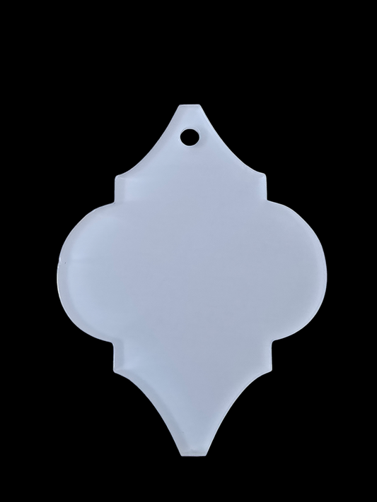 Premium Sublimation Coated Acrylic Arabesque Christmas Tree Decoration - Mackie Direct