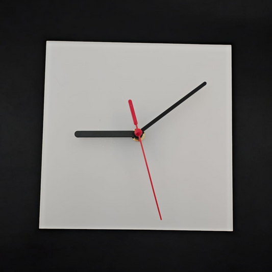 Premium Sublimation Coated Acrylic Wall Clock - Square - Mackie Direct