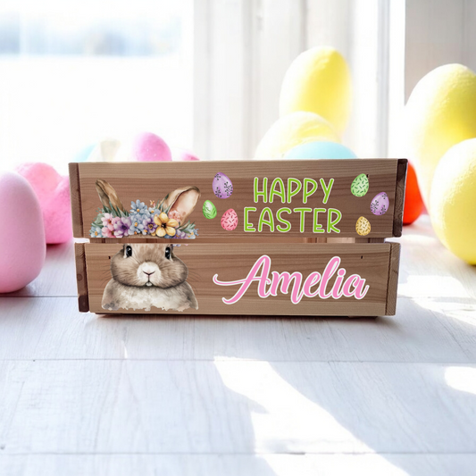 UV Printed Easter Wooden Crate - Fully Personalised