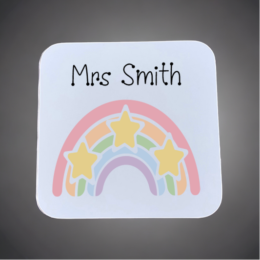 Teacher Rainbow Coaster Sublimation Print - Mackie Direct