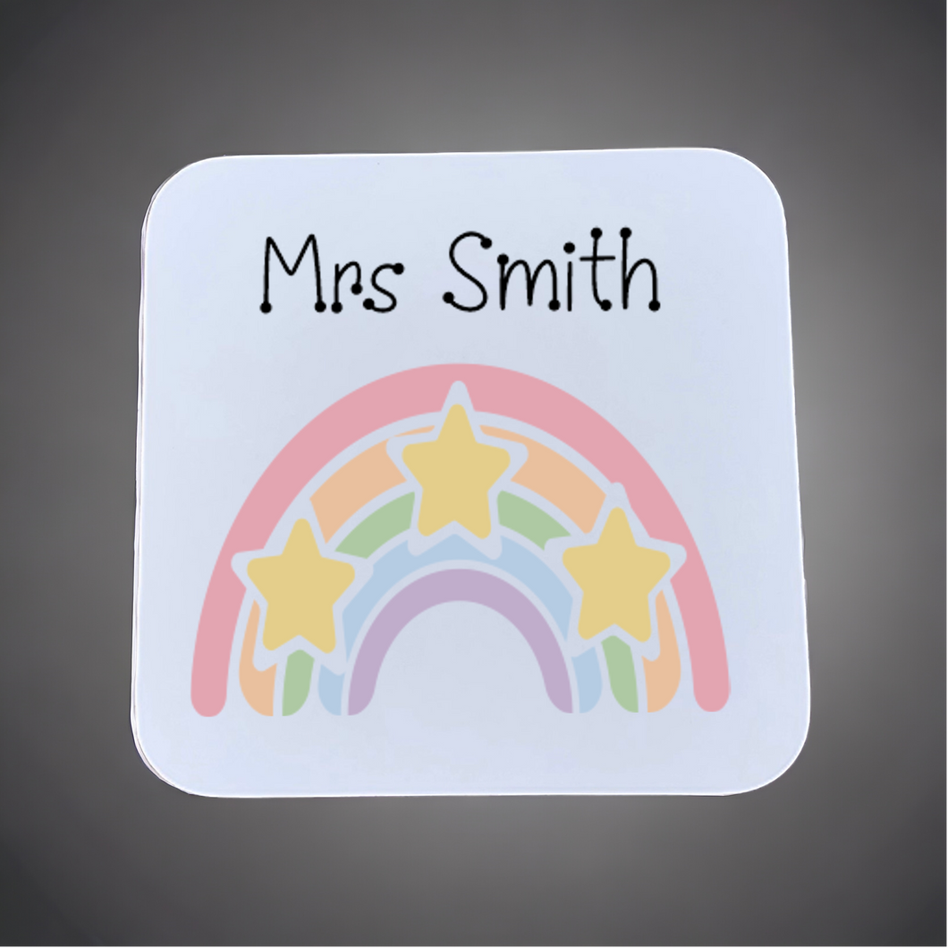 Teacher Rainbow Coaster Sublimation Print