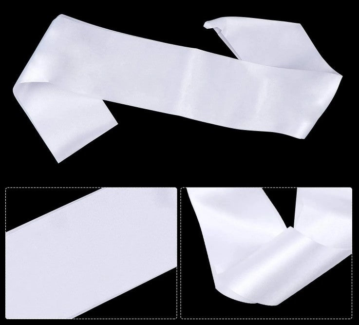 PRACTICE/SECONDS White Sublimation Sash