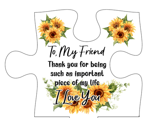 UV Printed Acrylic Puzzle Piece - Friends - Mackie Direct