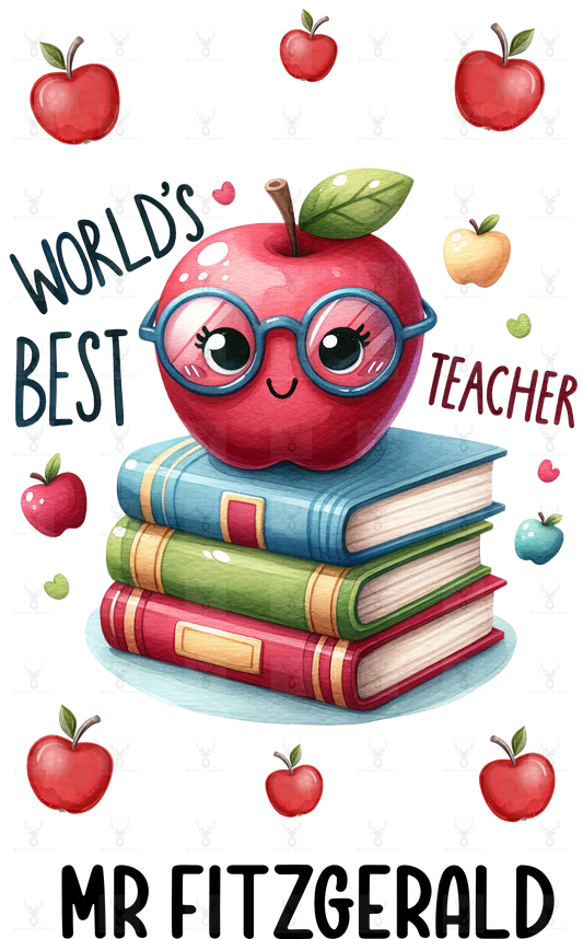 Teacher Apple A5 Notepad Sublimation Print