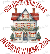 Load image into Gallery viewer, UVDTF First Christmas in our new home 2024 (House)
