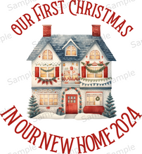 Load image into Gallery viewer, UVDTF First Christmas in our new home 2024 (House)
