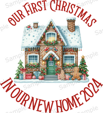 Load image into Gallery viewer, UVDTF First Christmas in our new home 2024 (House)
