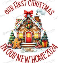 Load image into Gallery viewer, UVDTF First Christmas in our new home 2024 (House)
