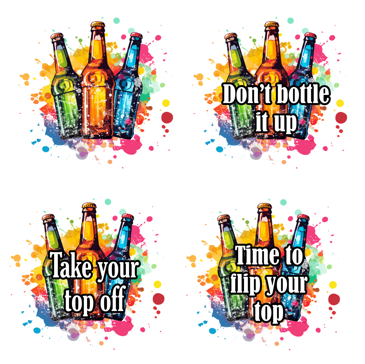 UVDTF Beer Bottle Designs - Mackie Direct