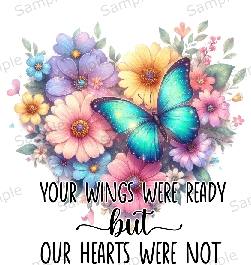 UVDTF Your Wings were ready Floral Butterfly