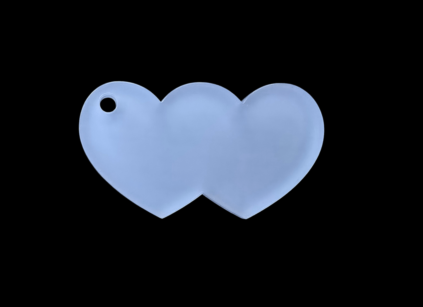 Acrylic Double Heart Keyring - Mackie Direct