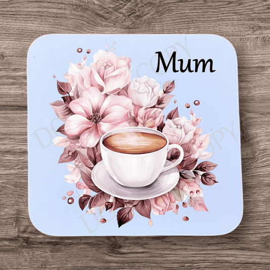 Mothers Day Purple Flower Coaster Sublimation Print - Mackie Direct