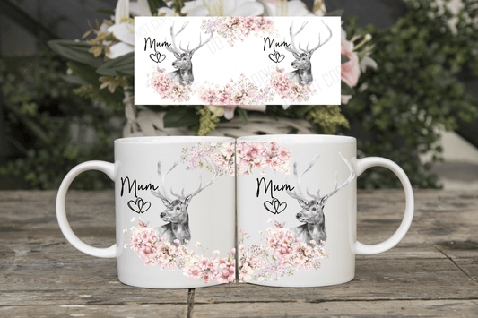 Mum Stag Mug Wrap Sublimation Print - Mackie Direct