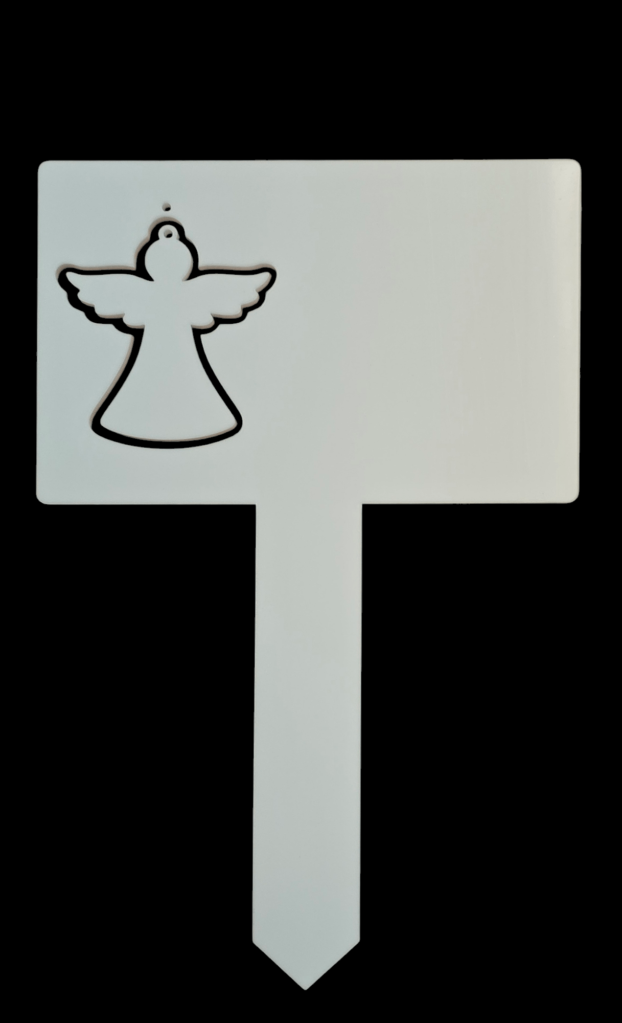 Premium Sublimation Coated Acrylic Rectangle Angel Hanging Grave Marker - Mackie Direct