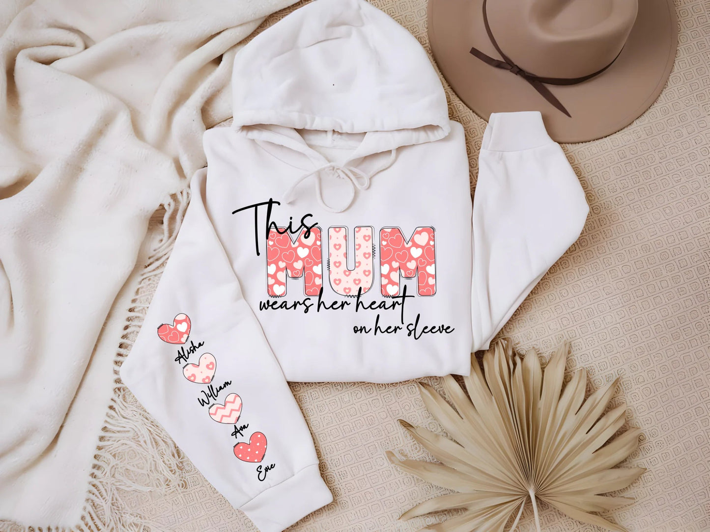 This Mum/Mom/Mam/Nan/Nana wears her heart on her sleeve DTF - Mackie Direct