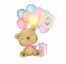 Load image into Gallery viewer, Birthday Bear Numbers Design
