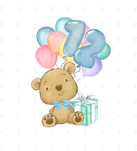 Load image into Gallery viewer, Birthday Bear Numbers Design
